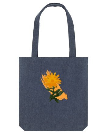 Photo Illustration - orange flower Midnight Blue