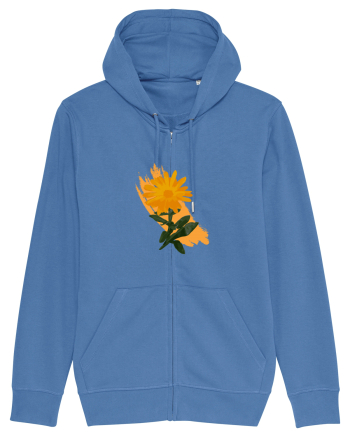 Photo Illustration - orange flower Bright Blue