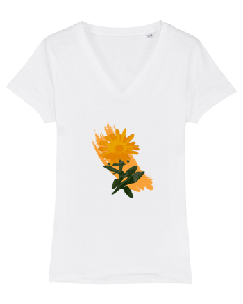 Photo Illustration - orange flower White
