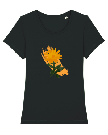 Photo Illustration - orange flower Black