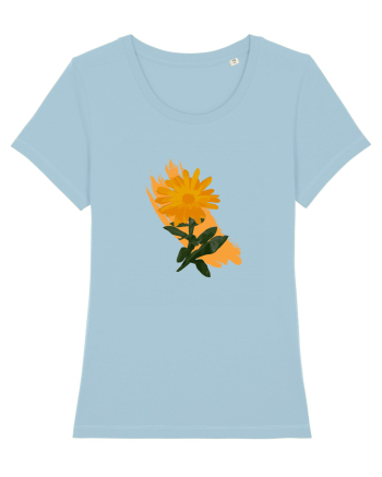 Photo Illustration - orange flower Sky Blue