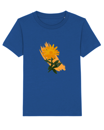 Photo Illustration - orange flower Majorelle Blue