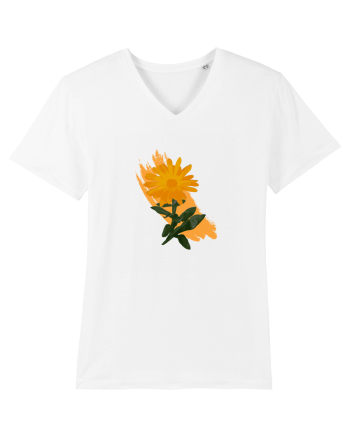 Photo Illustration - orange flower White