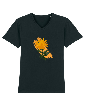 Photo Illustration - orange flower Black