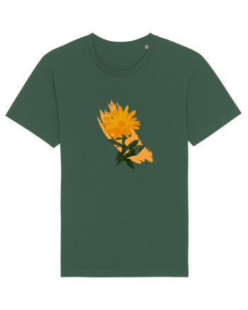 Photo Illustration - orange flower Bottle Green