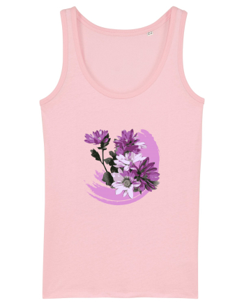Photo Illustration - purple flowers Cotton Pink