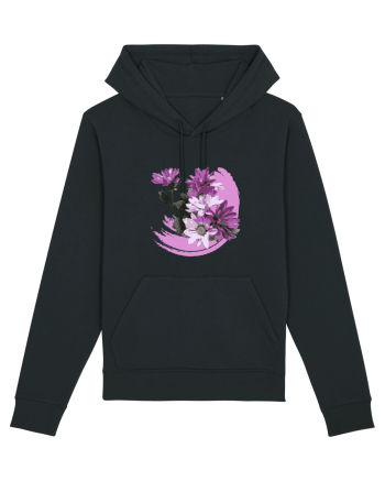 Photo Illustration - purple flowers Black