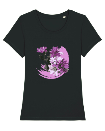 Photo Illustration - purple flowers Black