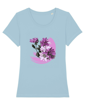 Photo Illustration - purple flowers Sky Blue
