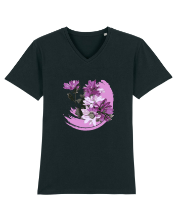 Photo Illustration - purple flowers Black