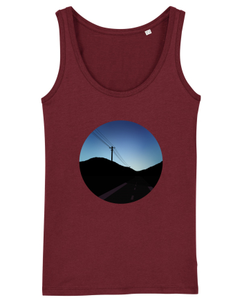 Photo Illustration - black road Burgundy