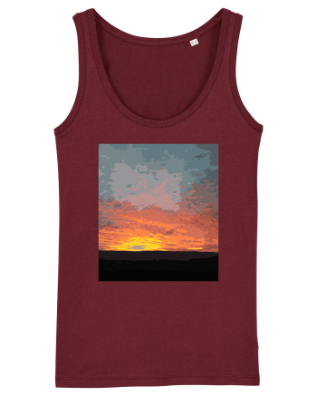 Photo Illustration - fire in the sky Burgundy