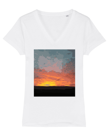 Photo Illustration - fire in the sky White