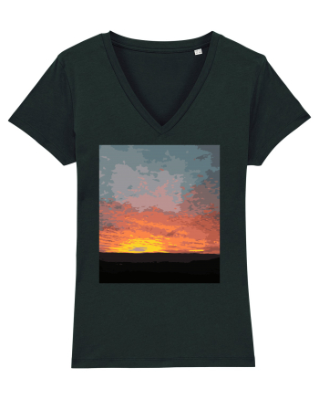 Photo Illustration - fire in the sky Black