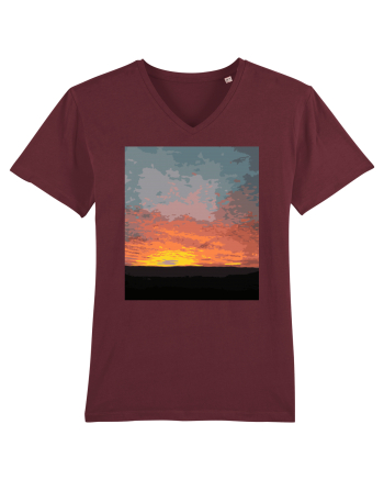 Photo Illustration - fire in the sky Burgundy