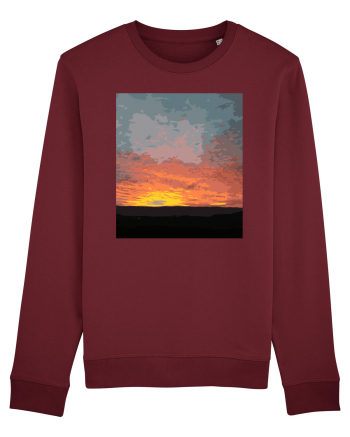 Photo Illustration - fire in the sky Burgundy