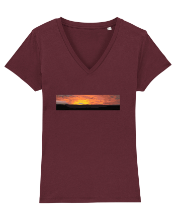 Photo Illustration - boxed sunset 4 Burgundy