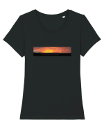 Photo Illustration - boxed sunset 4 Tricou mânecă scurtă guler larg fitted Damă Expresser