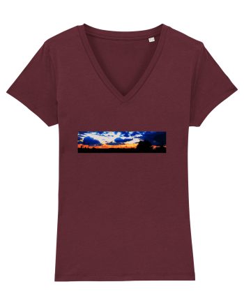 Photo Illustration - boxed sunset 5 Burgundy