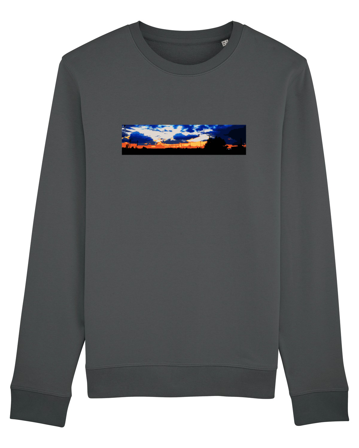 Bluză mânecă lungă Unisex Rise Anthracite