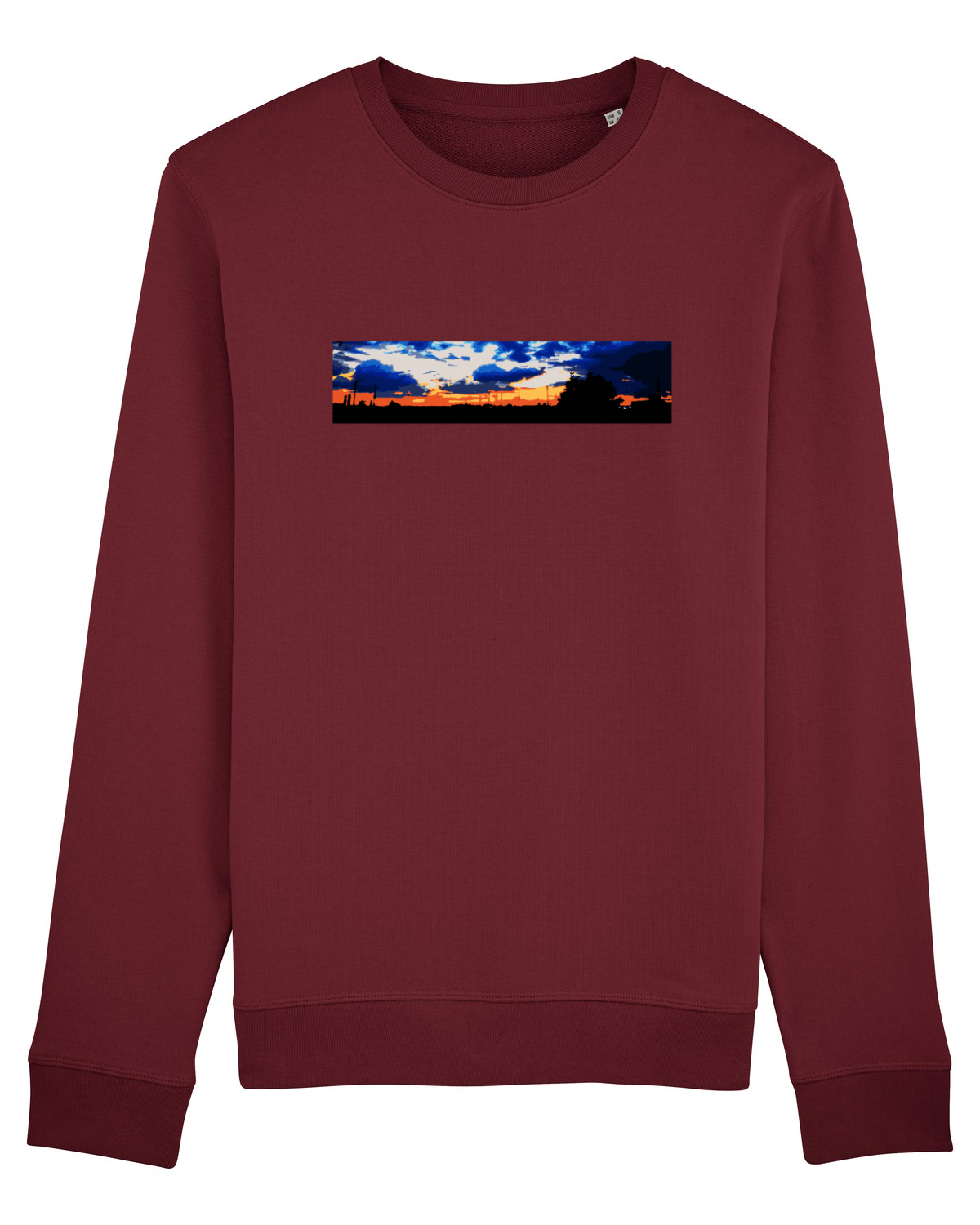 Bluză mânecă lungă Unisex Rise Burgundy
