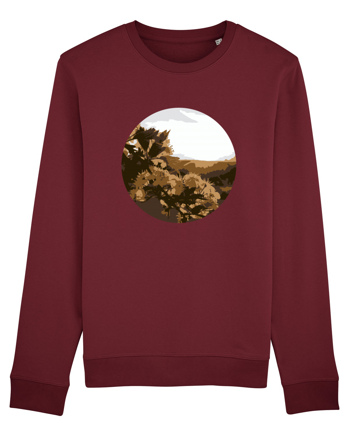 Bluză mânecă lungă Unisex Rise Burgundy