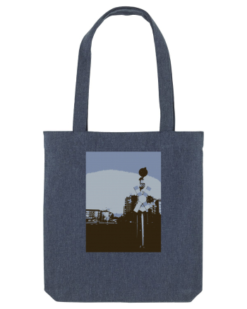 Photo Illustration - lo-fi railroad stop Midnight Blue