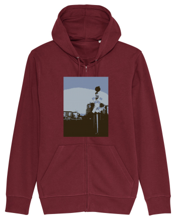 Photo Illustration - lo-fi railroad stop Burgundy