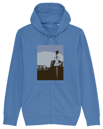 Photo Illustration - lo-fi railroad stop Bright Blue