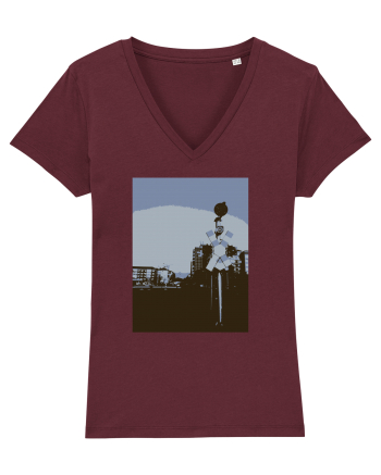 Photo Illustration - lo-fi railroad stop Burgundy