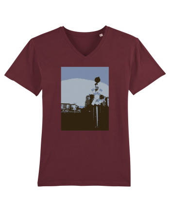Photo Illustration - lo-fi railroad stop Burgundy