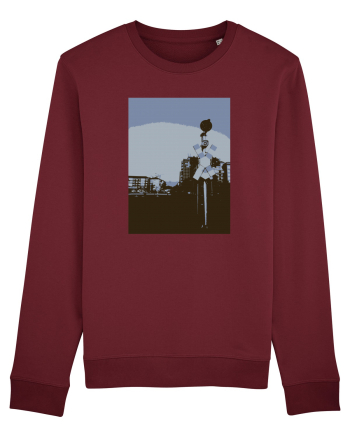 Photo Illustration - lo-fi railroad stop Burgundy