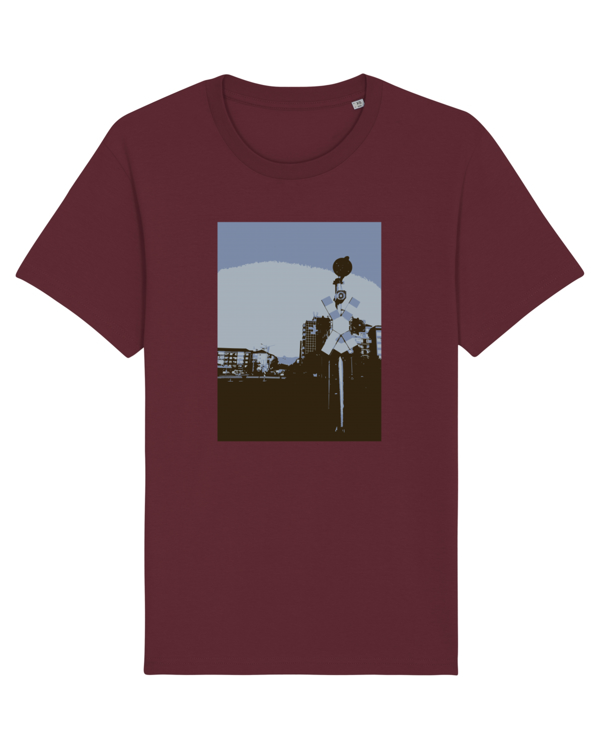 Tricou mânecă scurtă Unisex Rocker Burgundy