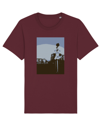 Photo Illustration - lo-fi railroad stop Burgundy