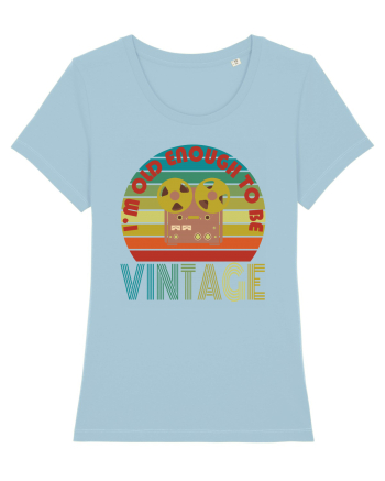 I'm Old Enough To Be Vintage Reel To Reel Sky Blue