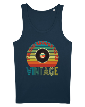I'm Old Enough To Be Vintage Vinyl Disc Navy