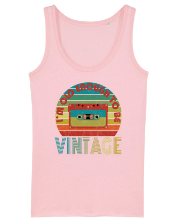 Vintage Cassette Tape Retro Style Cotton Pink