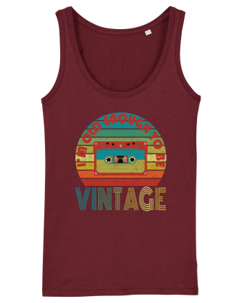 Vintage Cassette Tape Retro Style Burgundy