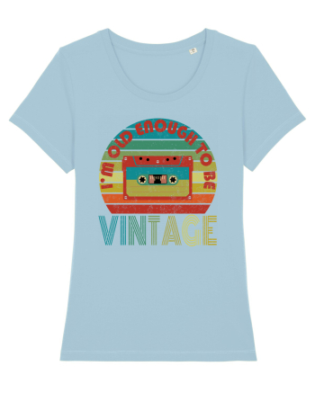 Vintage Cassette Tape Retro Style Sky Blue
