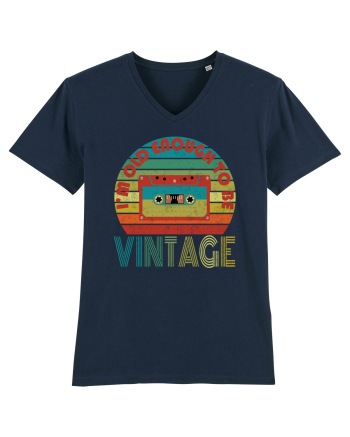 Vintage Cassette Tape Retro Style French Navy
