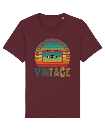 Vintage Cassette Tape Retro Style Burgundy