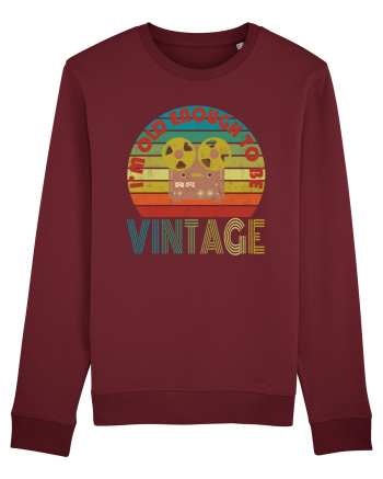 Vintage Reel To Reel Retro Style Burgundy