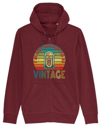 Vintage Jukebox Retro Style Burgundy