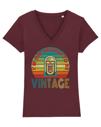 Vintage Jukebox Retro Style Burgundy