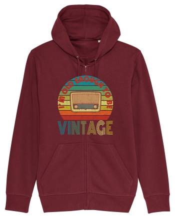 Vintage Radio Retro Style Burgundy