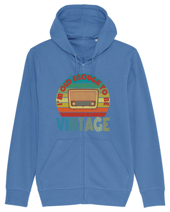 Vintage Radio Retro Style Bright Blue