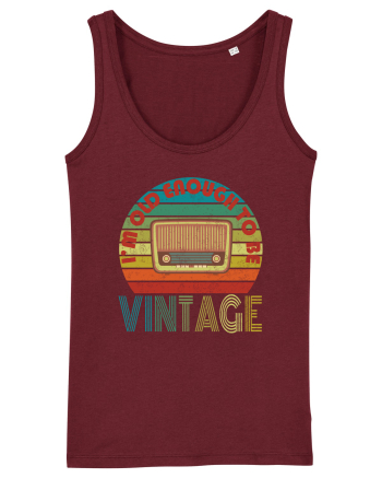 Vintage Radio Retro Style Burgundy