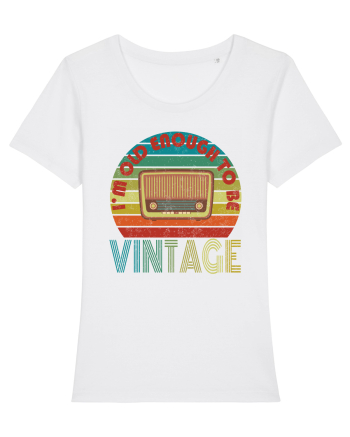 Vintage Radio Retro Style White