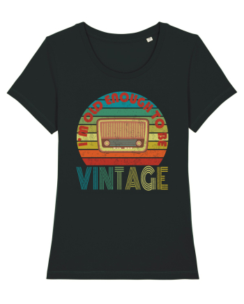 Vintage Radio Retro Style Black