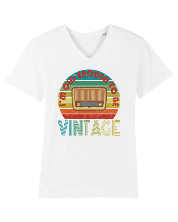 Vintage Radio Retro Style White
